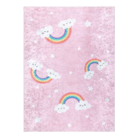 Dětský kusový koberec Junior 52063.802 Rainbow pink FOR LIVING