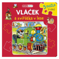 Knížkové puzzle - Vláček a zvířátka v lese