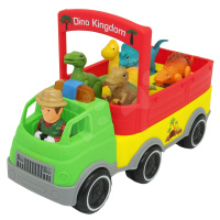 Nákladní auto s 5 dinosaury Dino Safary Truck Kiddieland s pohyblivými částmi a se zvukem a svět