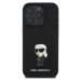 Karl Lagerfeld Fixed Glitter Metal Ikonik kryt pro iPhone 16 Pro černý