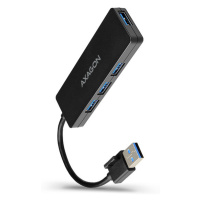 AXAGON HUE-G1A, 4x USB 3.2 Gen 1 SLIM hub, kabel Type-A 14cm napevno