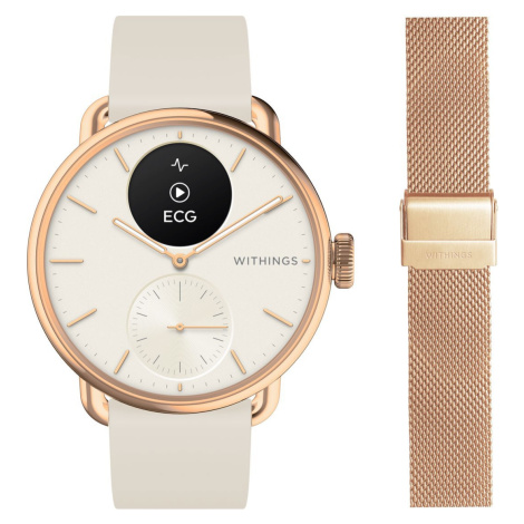 Withings ScanWatch 2 42mm Rose gold s milánským tahem