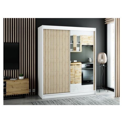 Skříň s posuvnými dveřmi Lamelo 2 180 - Abiks Meble