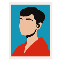 Ilustrace Audrey Hepburn Minimalist Pop Art, Retrodrome, 30 × 40 cm