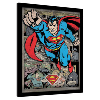 Obraz na zeď - Superman - Comic Montage, 30 × 40 cm