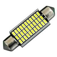 Rabel LED autožárovka C5W C10W C15W SV8,5 42 mm 33 smd 3014 Canbus 12V bílá + stabilizátor