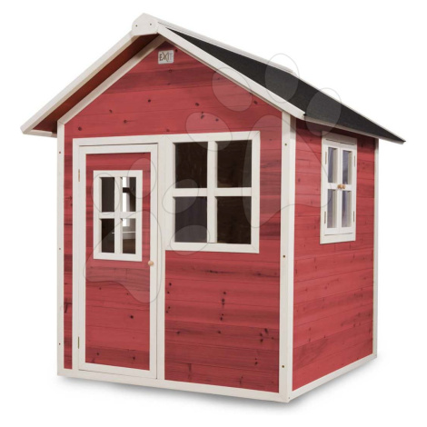 Domeček cedrový Loft 100 Red Exit Toys s voděodolnou střechou červený