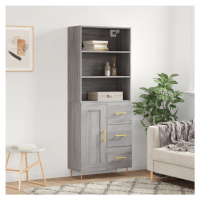 vidaXL Skříň highboard šedá sonoma 69,5 x 34 x 180 cm kompozitní dřevo