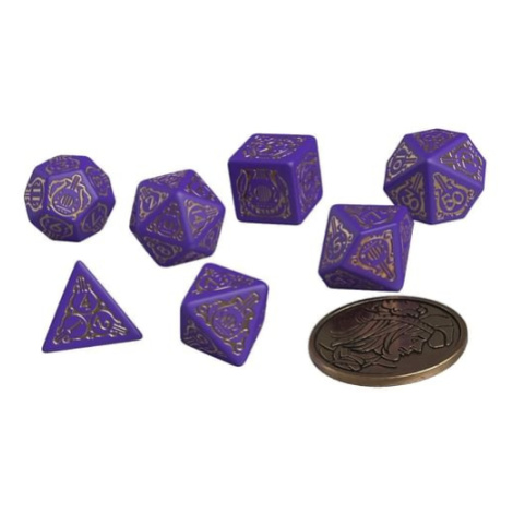 Sada kostek Zaklínač - kostky Marigold, barva fialovo-růžová