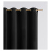 Dekorační velvet závěs s kroužky VELVETIA černá 140x250 cm (cena za 1 kus) MyBestHome