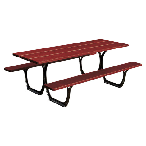 PROCITY Sestava stolu a laviček SEVILLA, délka 2000 mm, černá / mahagon