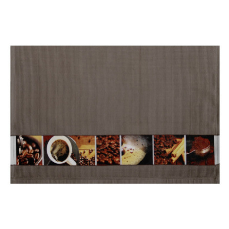 Vaflová kuchyňská utěrka 50x70 cm, káva, taupe Asko
