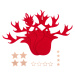 Tutumi Vánoční obal na příbor Renifer 6 ks červený