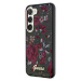 Guess GUHCS23SHCFWSA hard silikonové pouzdro Samsung Galaxy S23 5G khaki Flower Collection