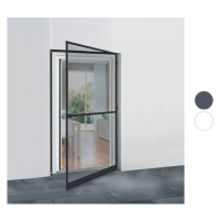 LIVARNO home Hliníkové dveře s ochranou proti hmyzu a upínacím rámem, 120 x 240 cm