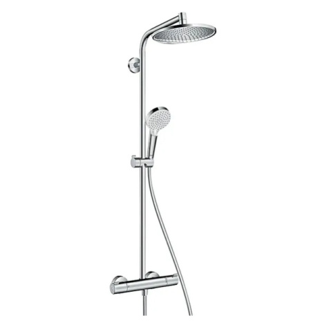 Sprchový systém Hansgrohe Crometta S Showerpipe 240 / O hlavové sprchy 24 cm / kov / plast / chr