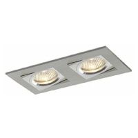 BPM Vestavné svítidlo Aluminio Plata, kartáčovaný hliník 2x50W, 230V 162 3001GU