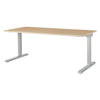 mauser Výškově nastavitelný obdélníkový stůl, š x h 1800 x 800 mm, deska s javorovým dekorem, po