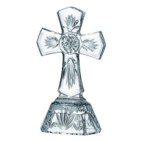 Crystal Bohemia skleněný kříž 175 mm