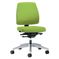 interstuhl Kancelářská otočná židle GOAL, výška opěradla 430 mm, jasně stříbrný podstavec, zelen
