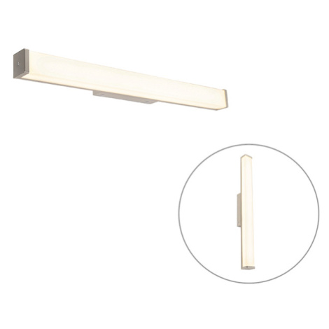 Moderní nástěnná lampa do koupelny ocel 62 cm IP44 - Cascada QAZQA