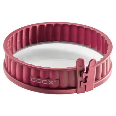 Coox Silikonová forma na koláč se skleněným dnem, Ø 18 cm (tmavě červená)