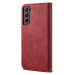 Lenuo Leather flipové pouzdro pro Samsung Galaxy S22+ 5G, červená - 348208