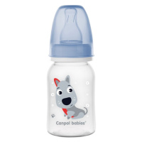 CANPOL BABIES Lahev s potiskem CUTE ANIMALS 120ml - modrá