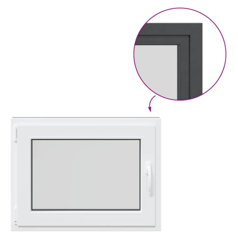 vidaXL Okno do sklepa "RISOR" 80x60 cm otevíravě-sklopné DIN levé antracitové