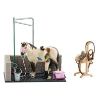 Schleich 42104 mycí kout pro koně s příslušenstvím