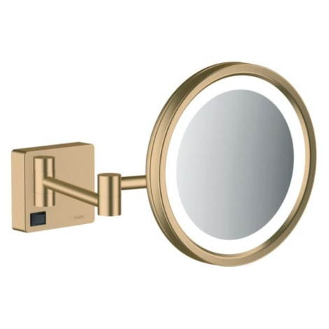 Kosmetické zrcátko Hansgrohe AddStoris sklopné kartáčovaný bronz 41790140