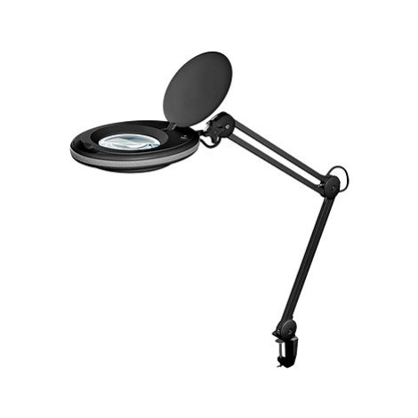 Goobay Stolní lampa s lupou, 127 mm, 3 dioprie, LED osvětlení 8 W, dvojité rameno, černá