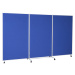 eurokraft basic Skládací a mobilní prezentační stěna, v x š x h 1905 x 3040 x 500 mm, modrá
