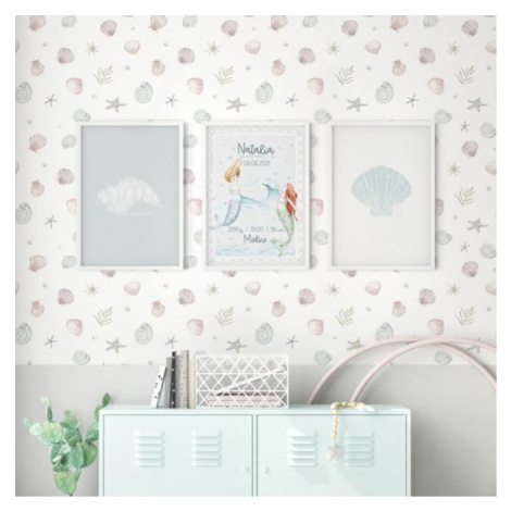 Vinylová tapeta se strukturou plátna s mušlovým vzorem