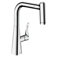 Dřezová baterie Hansgrohe Metris M71 s vytahovací sprškou chrom 14834000