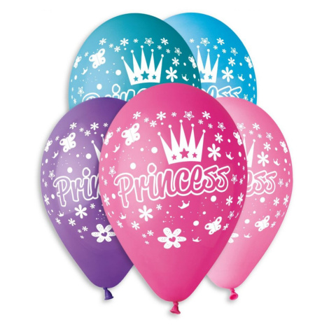 Smart Balloons Nafukovací balonky princezny průměr 30 cm 5 ks Teddies