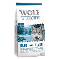 Výhodné balení: 2 x 12 kg Wolf of Wilderness Adult granule MIX - Kachna + losos