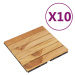 vidaXL Terasové dlaždice 10 ks 30x30 cm masivní teak vertikální vzor