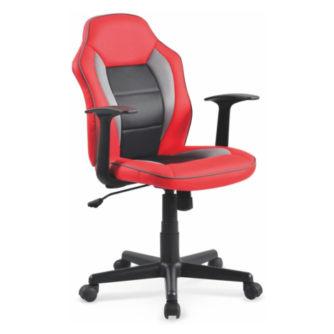 Kancelářská židle BATAM, černá/červená Halmar