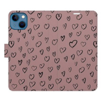 iSaprio Flip pouzdro Heart Dark 02 pro iPhone 13