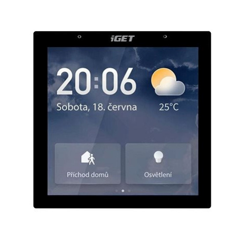 iGET HOME Gateway GW6 - ovládací panel s dotykovým LCD 4" HD + brána s podporou Zigbee v3.0 a př