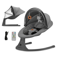 Kinderkraft Lehátko houpací s melodií 2v1 Lumi, do 9 kg, Premium Dark grey