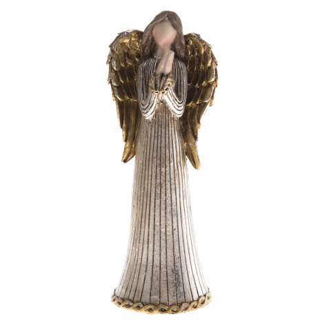 Vánoční dekorace Modlící anděl, 15 cm, polyresin