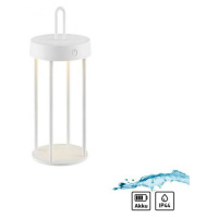 PAUL NEUHAUS JUST LIGHT LED stolní lampa na baterie bílá 28cm dotykový stmívač IP44 zahradní sví