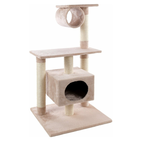 Flamingo Škrabadlo pro kočky LEONTINE béžová, 60 x 57 x 103 cm