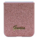 Zadní kryt Guess PC/TPU Glitter Flakes Metal Logo pro Samsung Galaxy Z Flip5, růžová