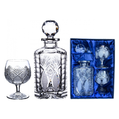 Onte Crystal Bohemia Crystal ručně broušený set na rum, brandy a koňak Exclusive 1+2