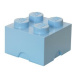 LEGO® úložný box 4 - světle modrá 250 x 250 x 180 mm