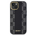 DKNY PU Leather Checkered Pattern Magsafe kryt iPhone 15 černý