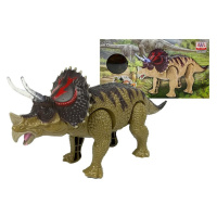 mamido  Dinosaurus Triceratops na baterie se zvukovými efekty hnědý